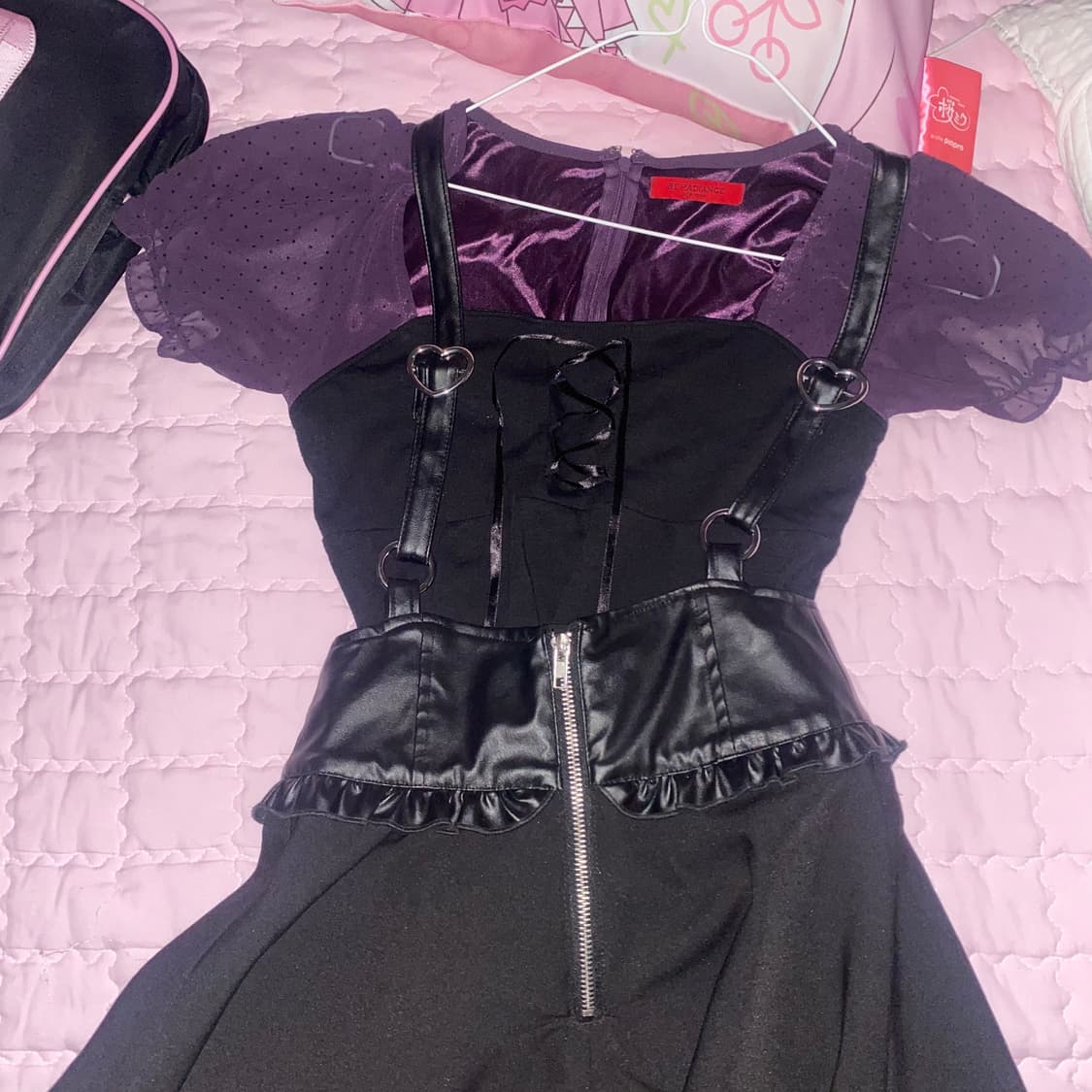 일브 빈티지 셋업 원피스 스커트 펑크룩 양산형 지뢰계 코디 상품이미지1