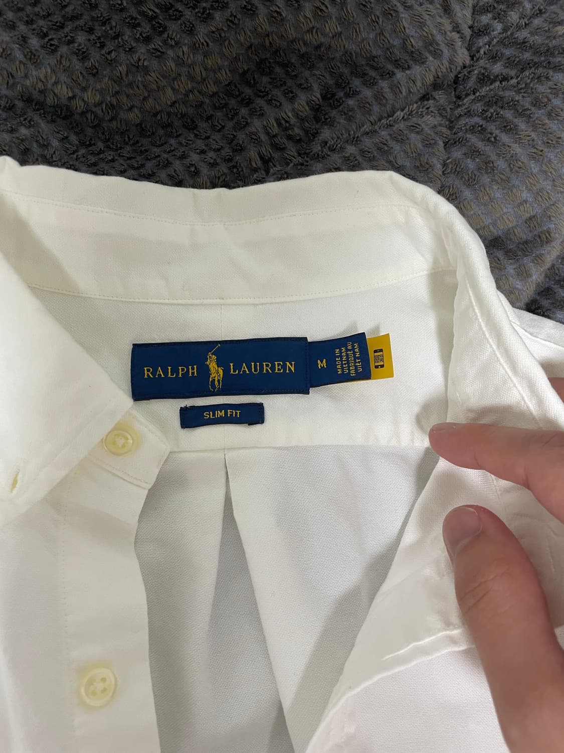 폴로 아이코닉 옥스포드 셔츠 슬림핏 M(QR정품) 상품이미지6