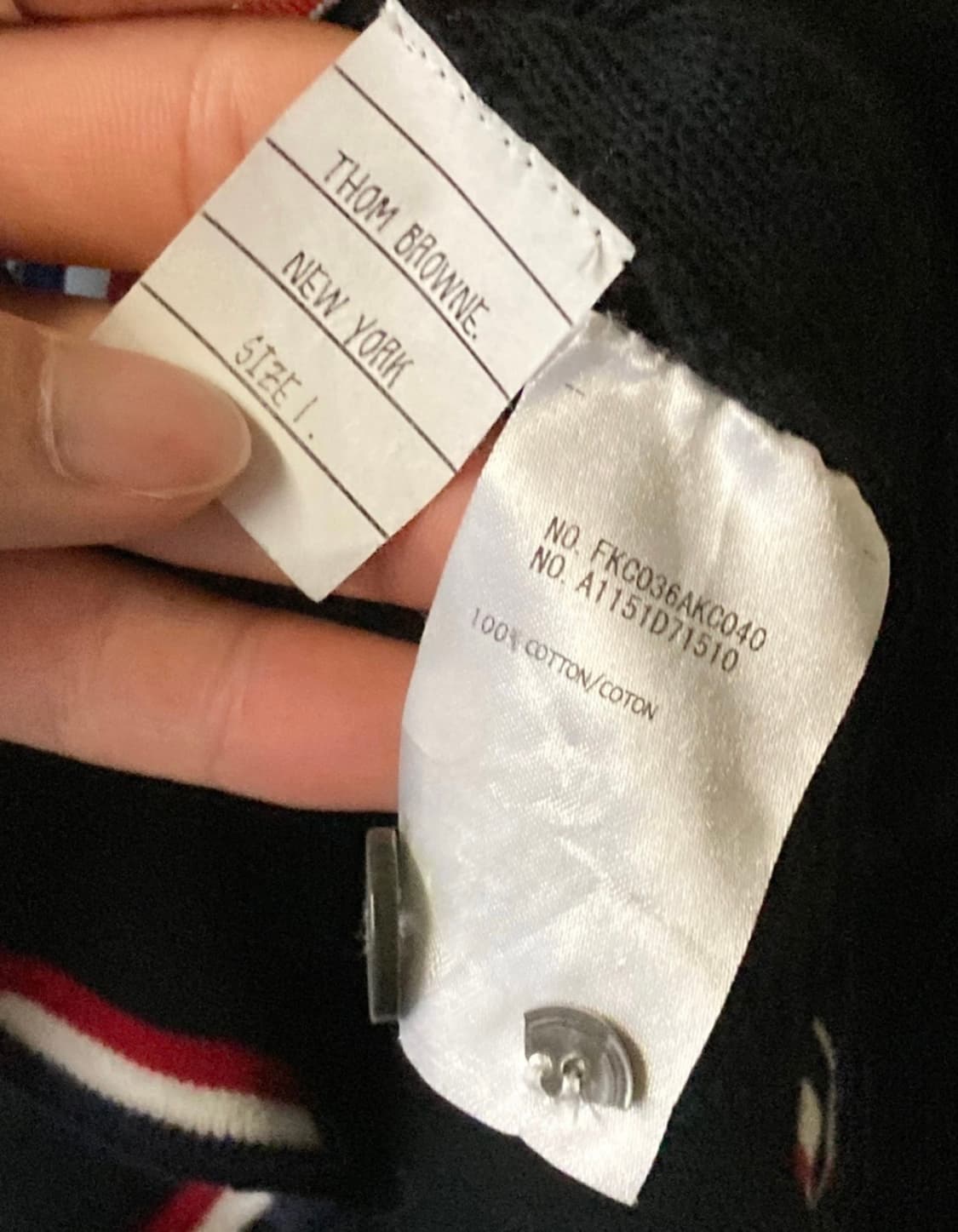 톰브라운 블랙 니트 가디건 상품이미지5