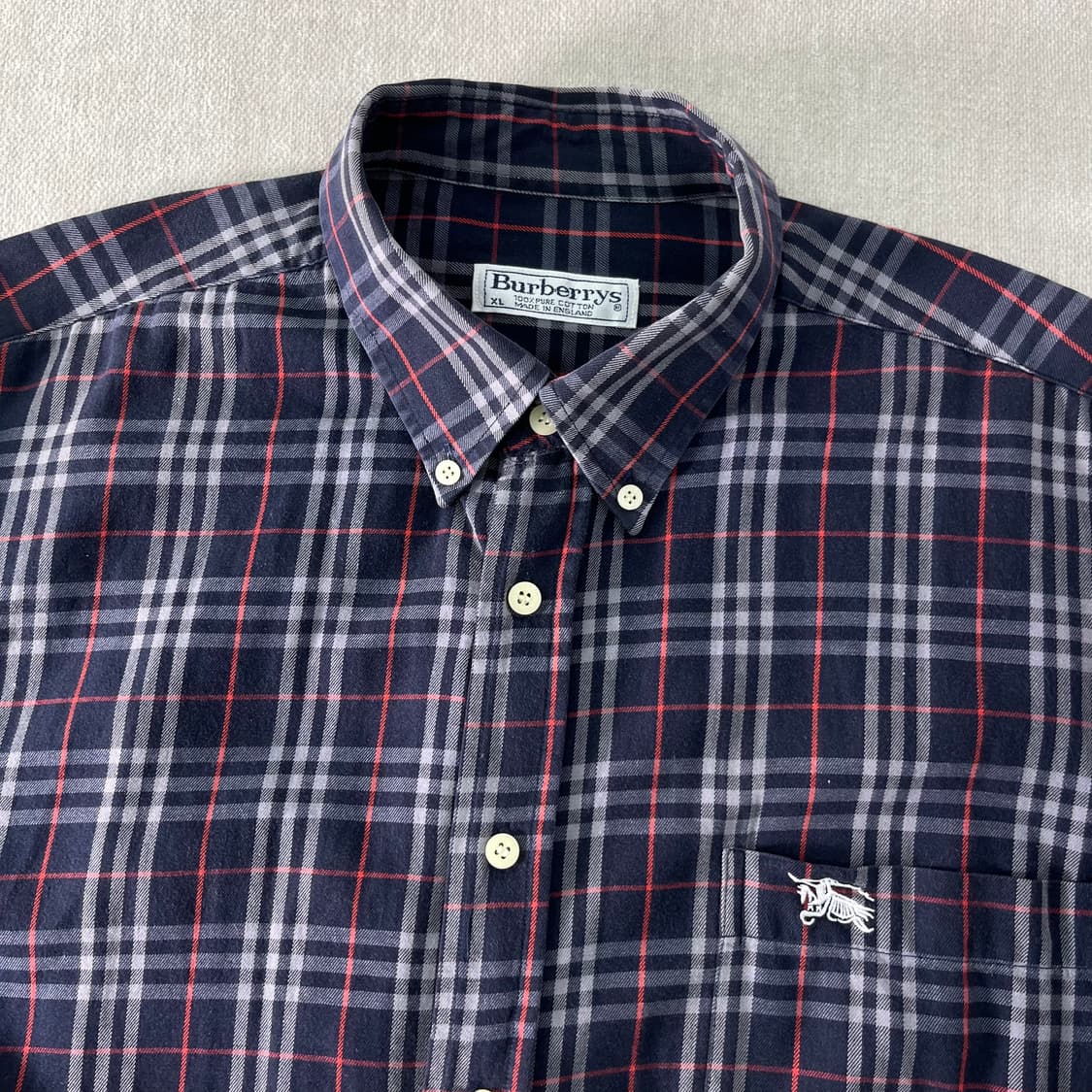 105 버버리 90s 노바체크 코튼 셔츠 상품이미지2