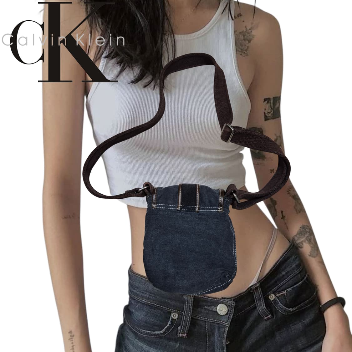 Calvin Klein 00s denim mini Cross Bag 상품이미지2