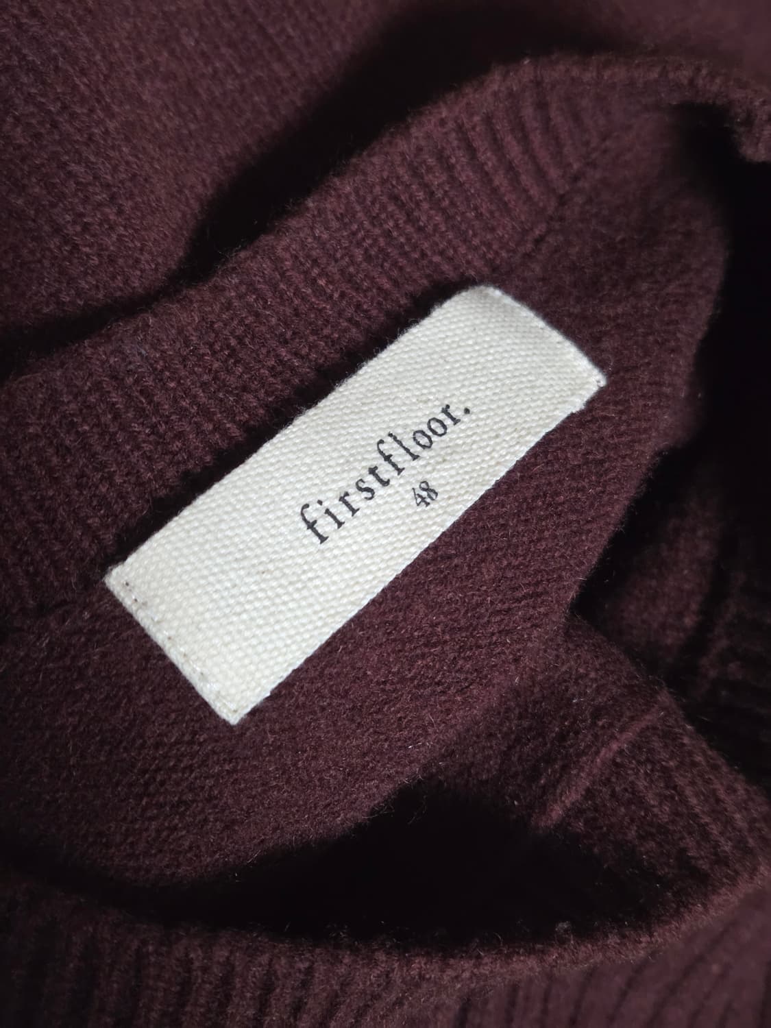 퍼스트플로어 캐시미어 니트 버건디 48 상품이미지2