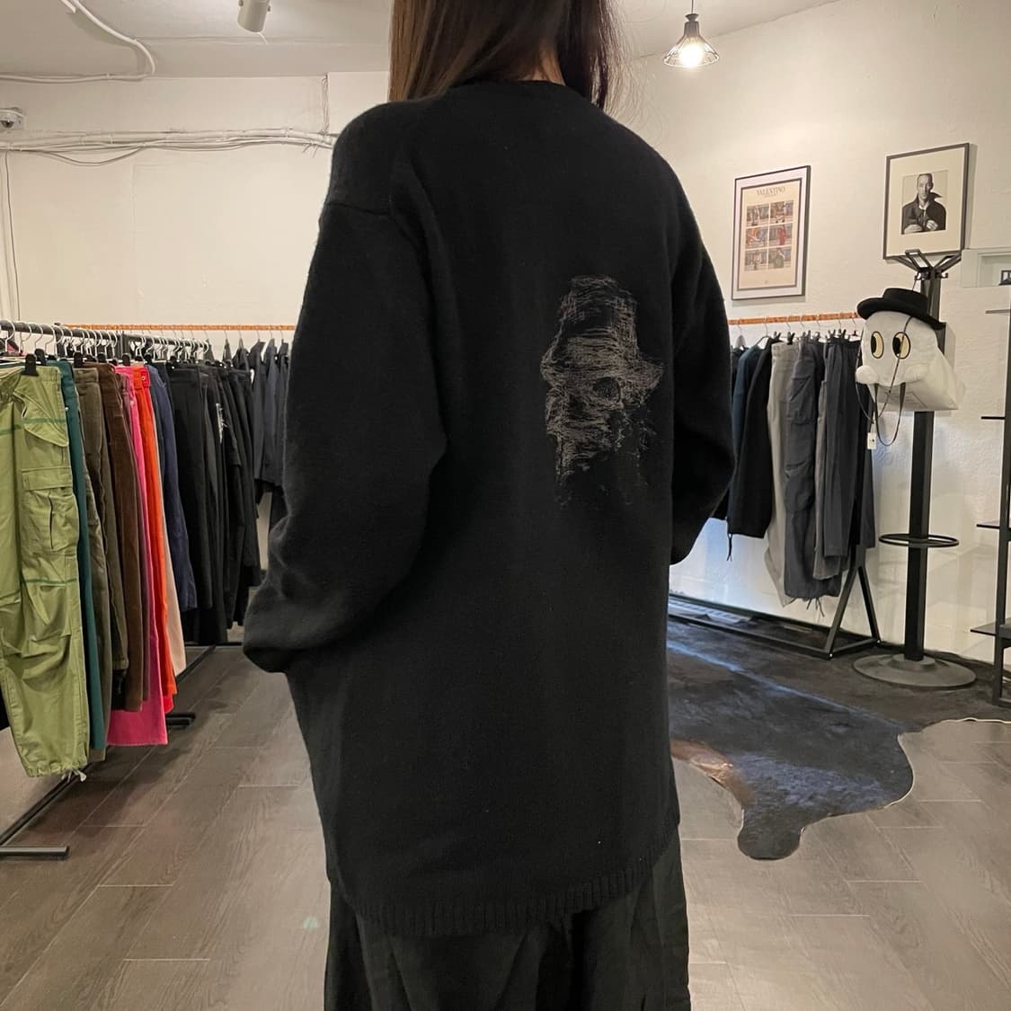 요지야마모토 뿌르옴므 스컬 자수 가디건 상품이미지5