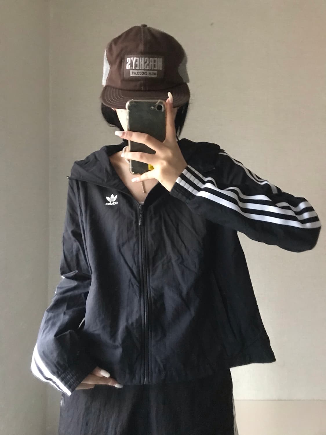 아디다스 블랙 윈드브레이커 상품이미지5
