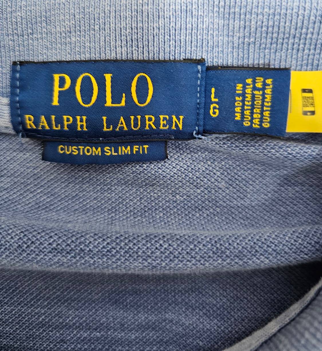 폴로 랄프로렌 워싱 반팔 카라티 블루 L 정품큐알 상품이미지3