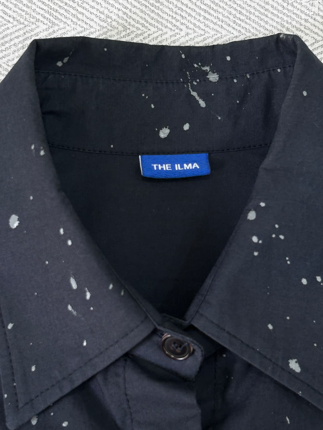 더일마 the ilma 페인트 스플래터 오버핏 셔츠 네이비카키 상품이미지4