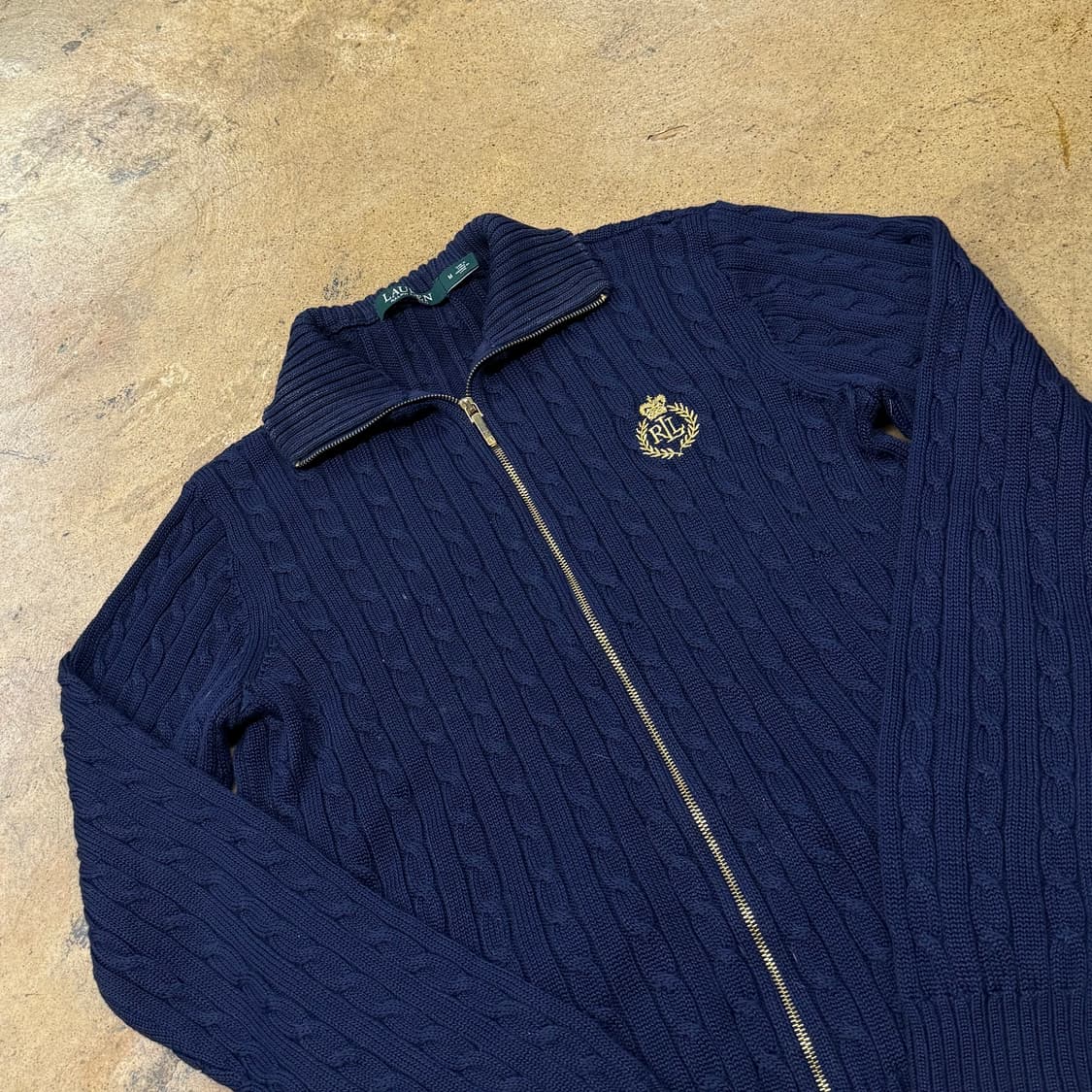 폴로 로렌 랄프로렌 네이비 니트 집업 상품이미지1