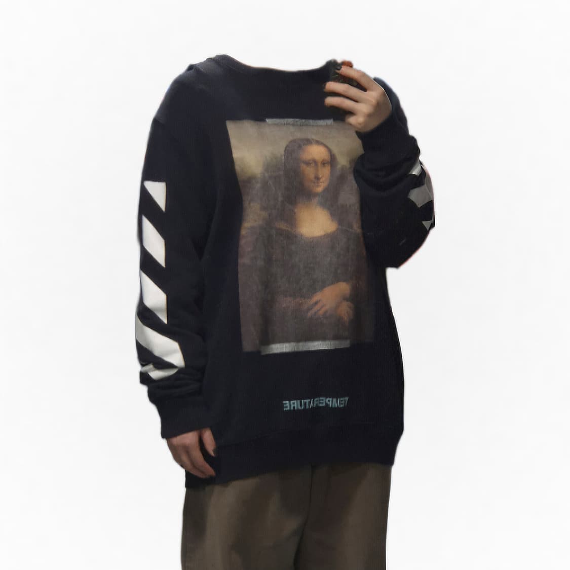 오프화이트 모나리자 프린팅 맨투맨 M / 할인 상품이미지6