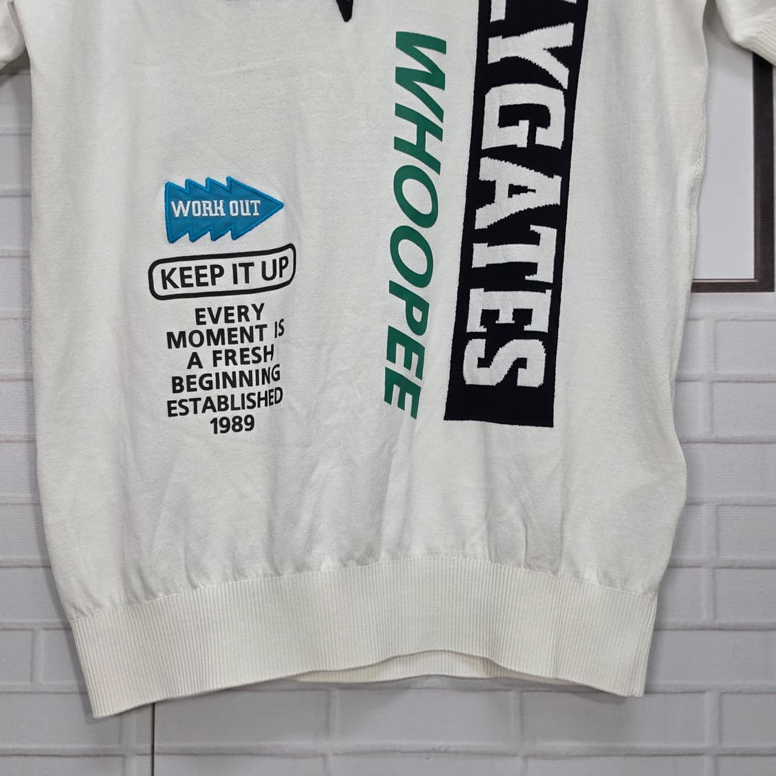 2023년 파리게이츠 자카드 골프 반팔 니트 티셔츠 100 5사이즈 상품이미지3