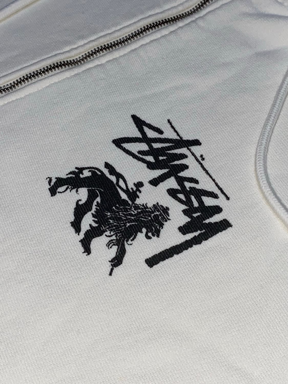 스투시 라스타 라이언 피그먼트 다이드 후드집업 XXL 내츄럴 화이트 상품이미지3