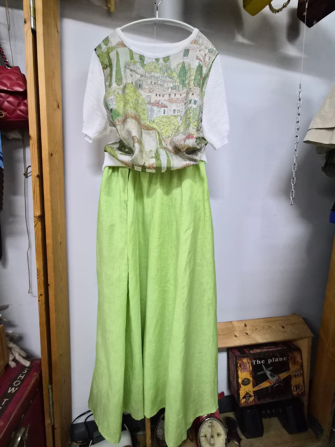 듀엘 린넨 수채화 여름니트. GALERIE VIE  린넨 스커트 상품이미지1