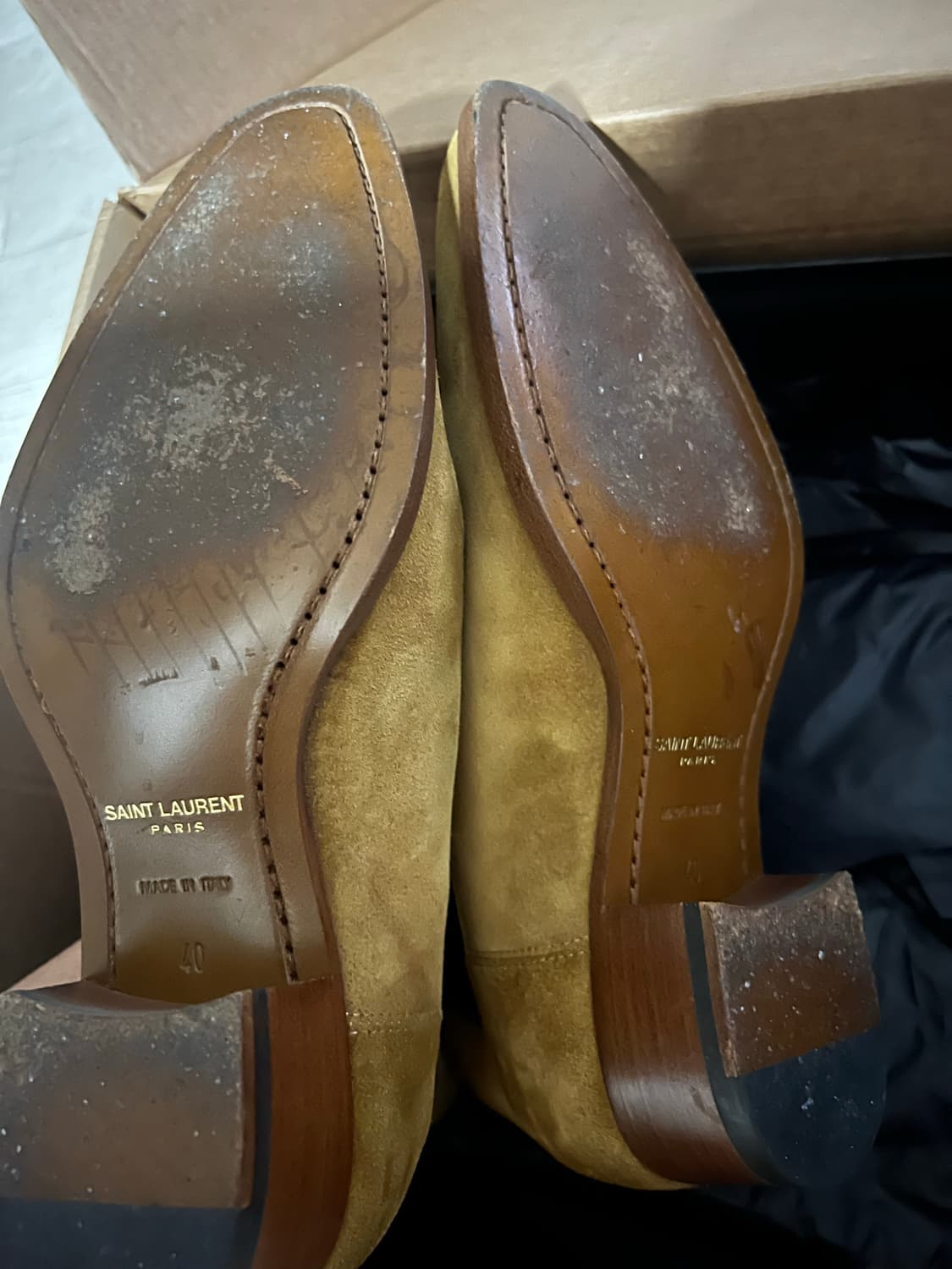 생로랑 와이어트 40 스웨이드 첼시부츠 40사이즈 상품이미지7