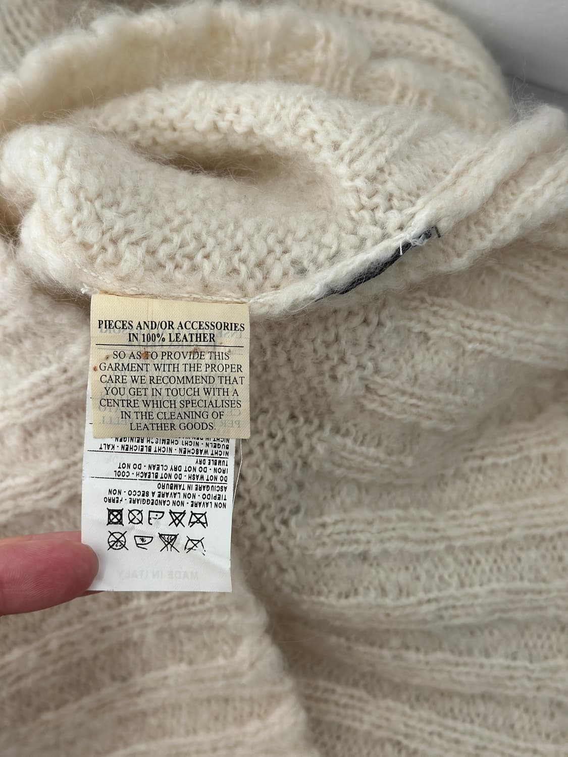몽클레어 빈티지 아이보리 모헤어 니트 하프집업  상품이미지9