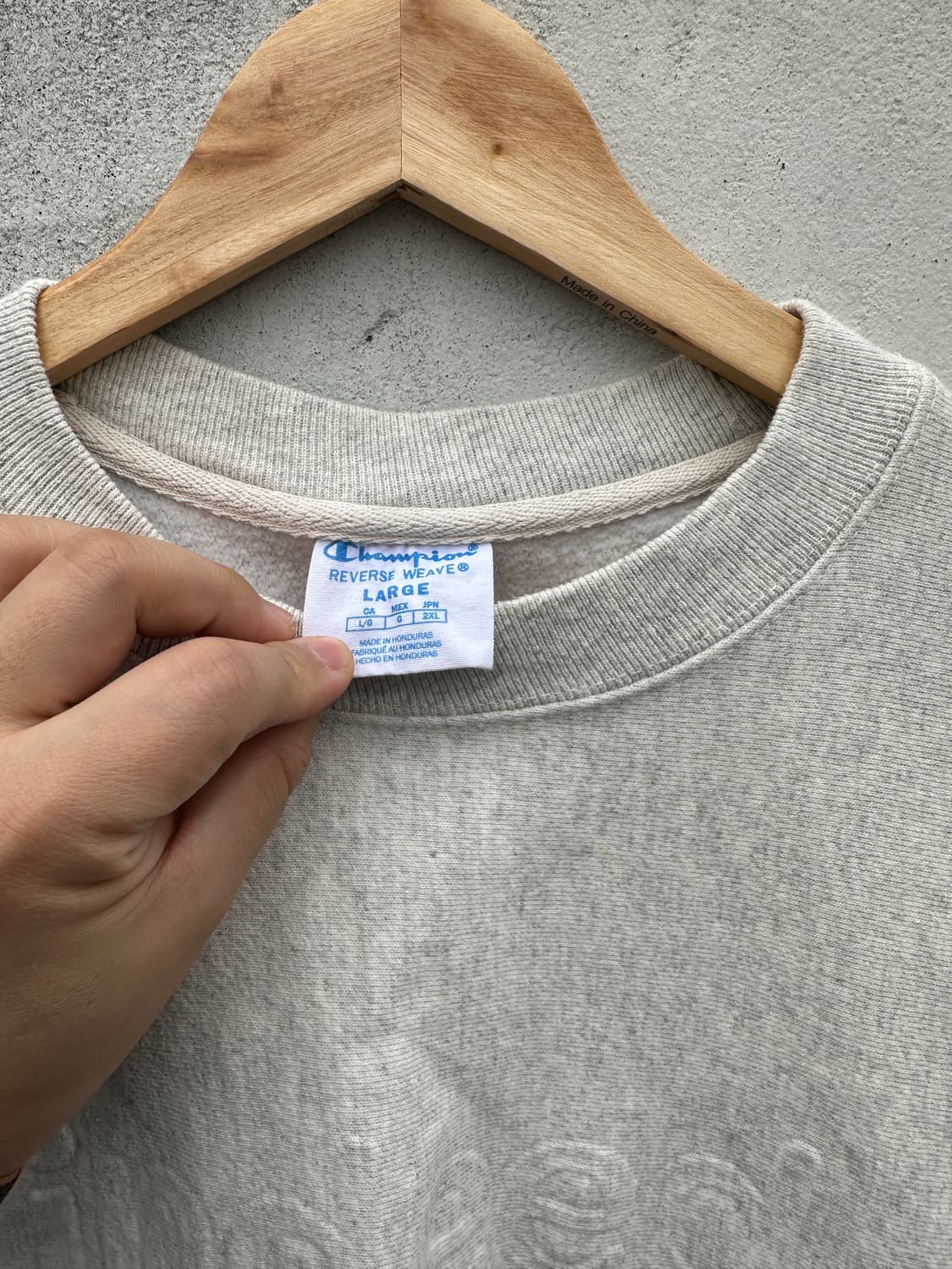 [XL-2XL] 챔피온 리버스위브 오트밀 맨투맨 상품이미지3