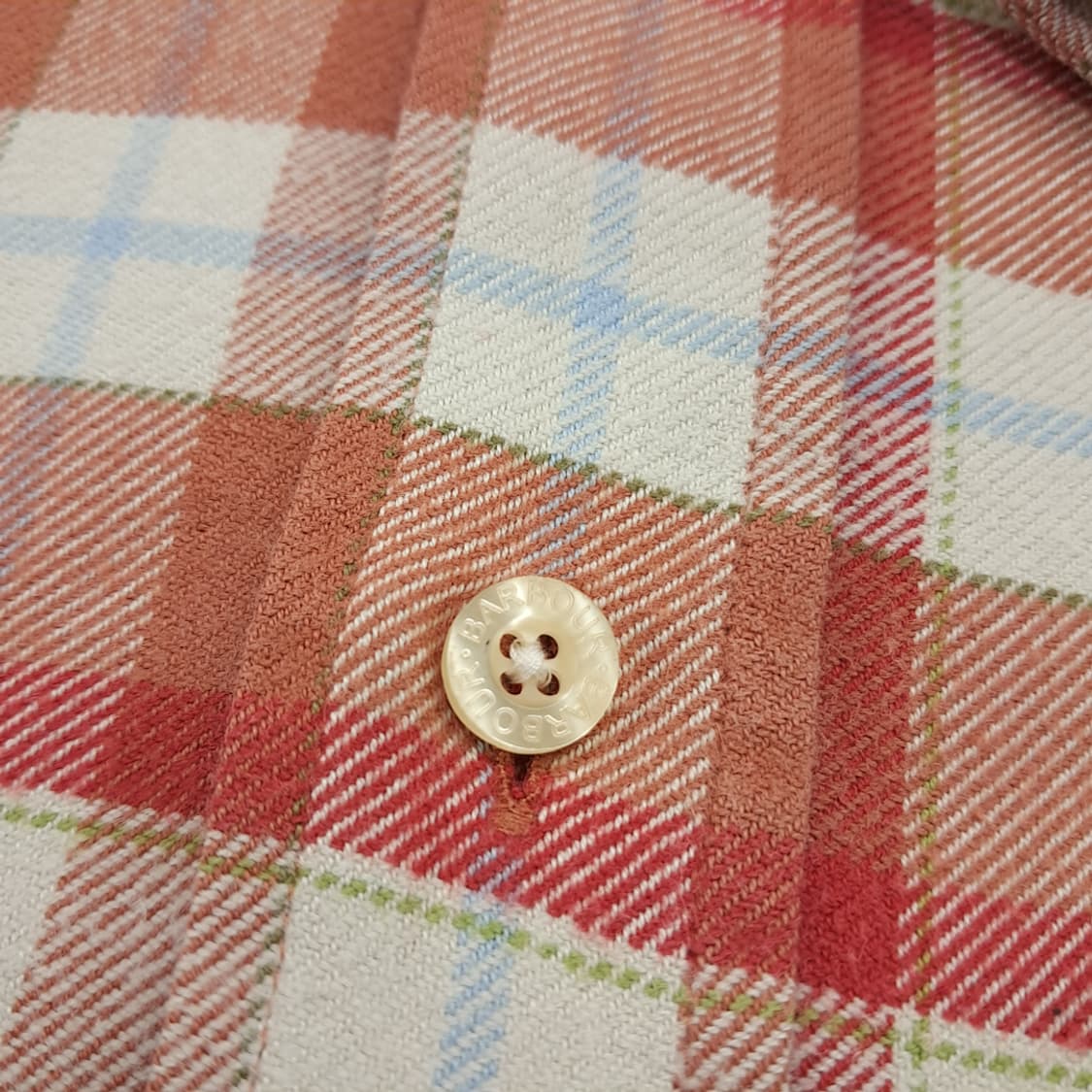 CN927 L 바버 윈터 체크 오렌지 플란넬 긴팔 셔츠 남방 상품이미지6