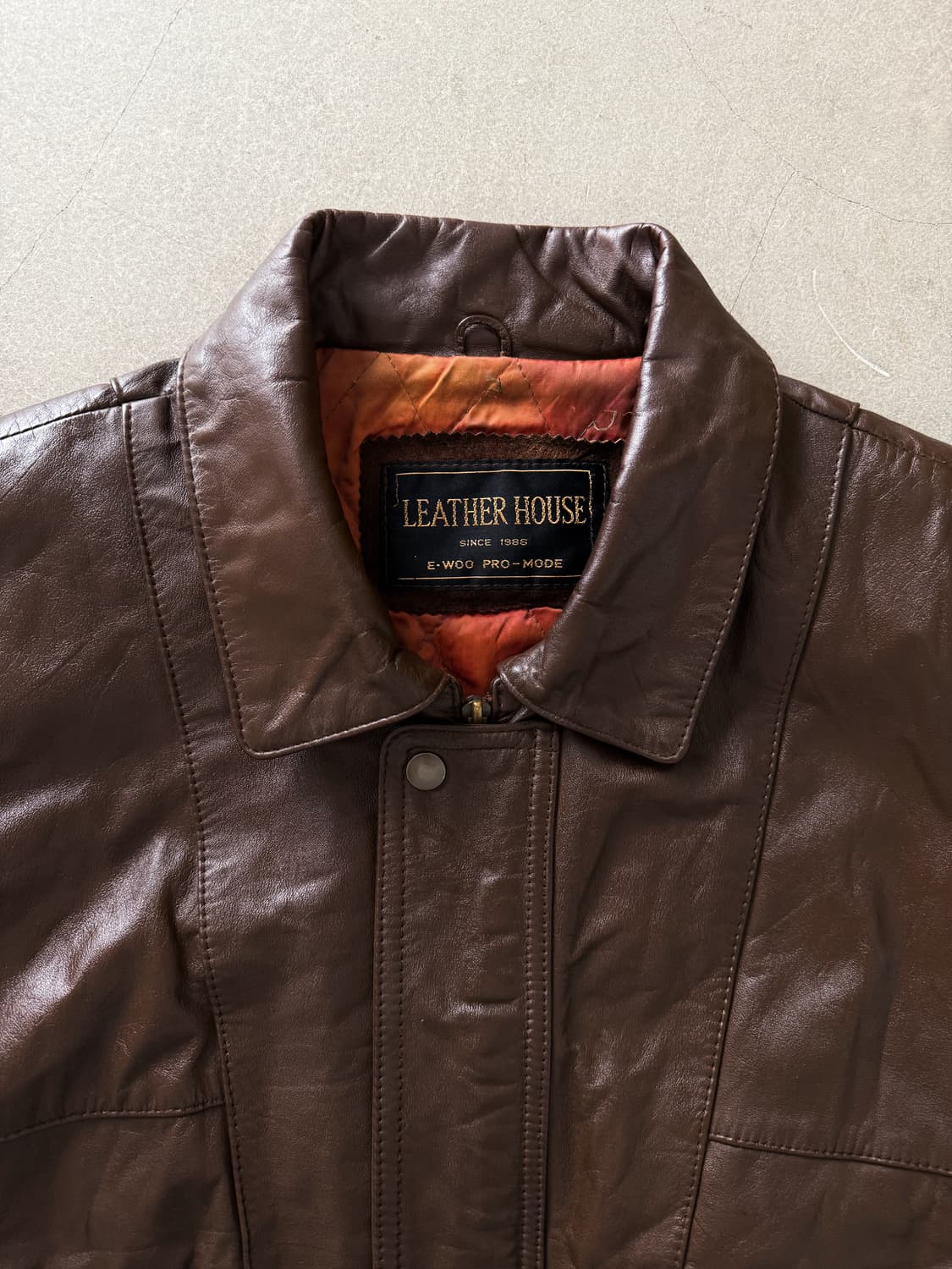 90s Leather House Leather Bomber Jacket 상품이미지3