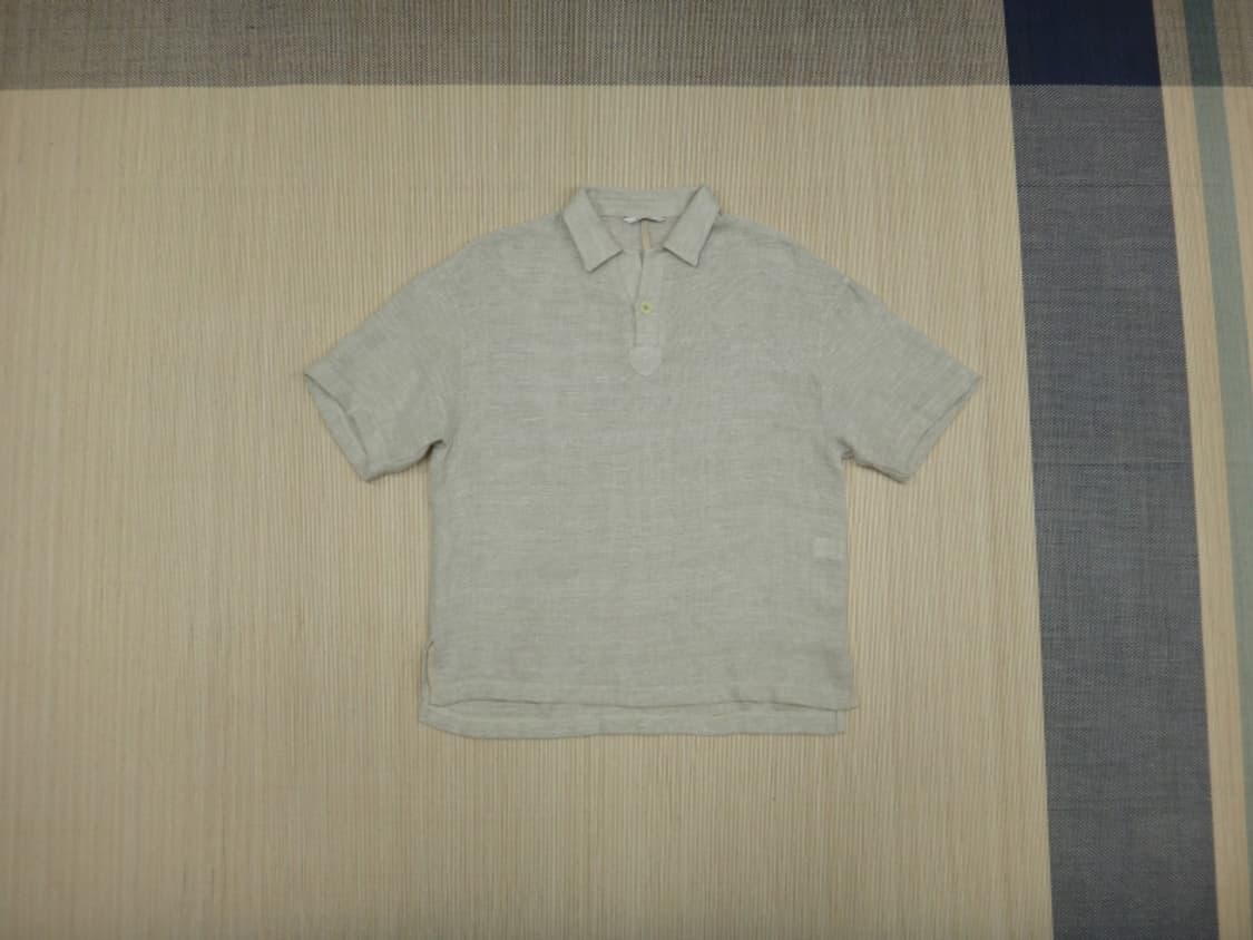 (95) 타임 옴므 린넨혼방 카라 반팔 티셔츠 상품이미지1