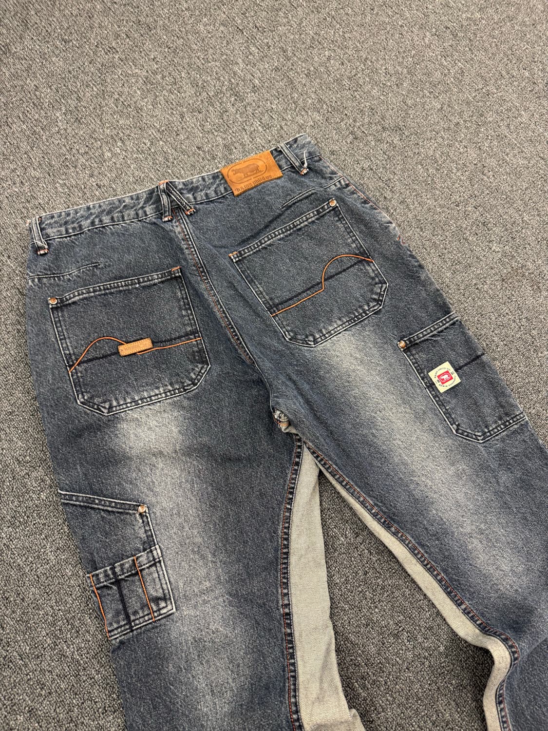 36) H&MS UNLTD US 빈티지 올드스쿨 데님 워크팬츠 힙합팬츠 상품이미지6