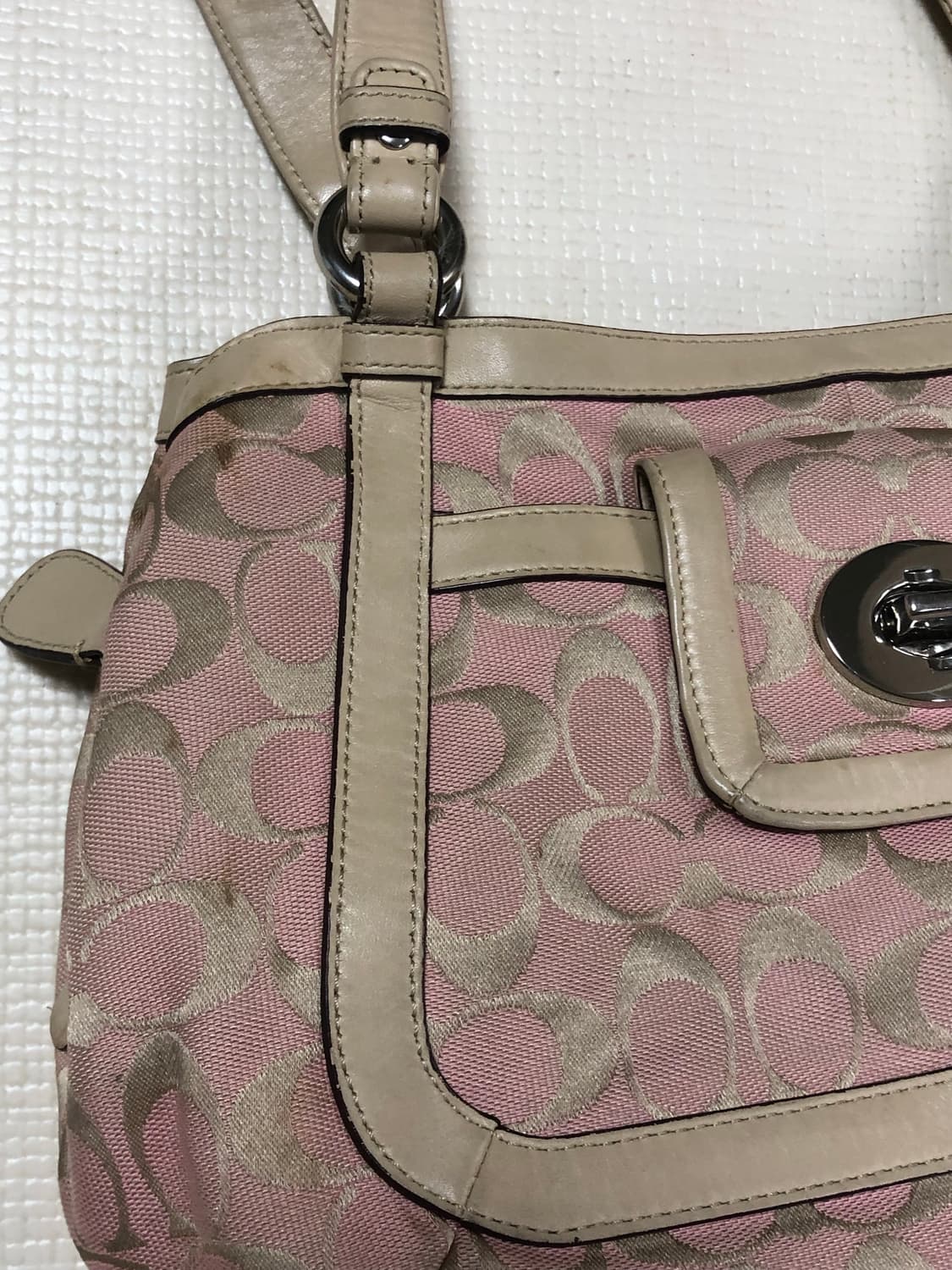 빈티지 코치 핑크 토트백 상품이미지9