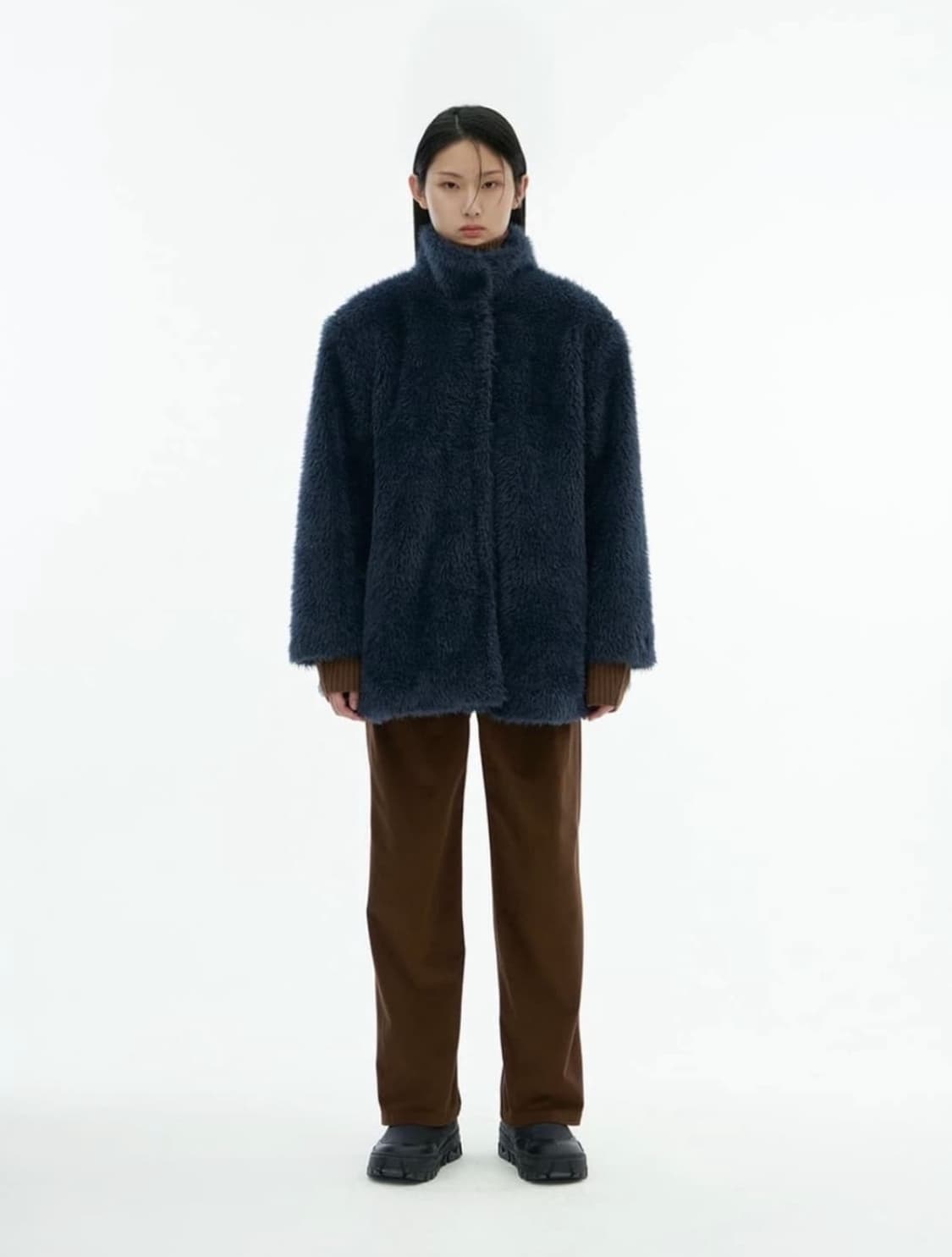 아모멘토 SHAGGY HALF COAT 0사이즈 상품이미지1