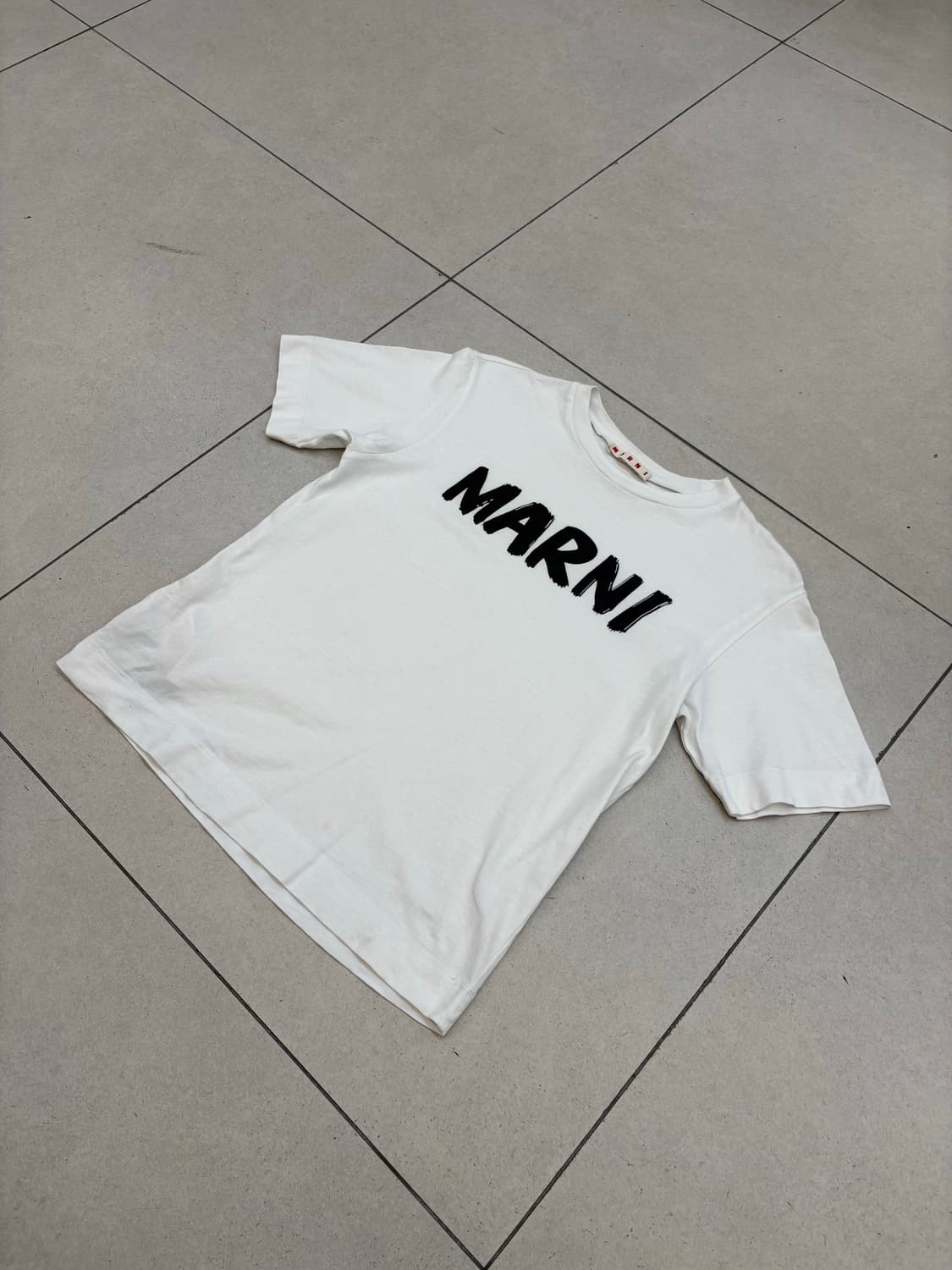 마르니 로고 흰색 반팔 상품이미지3