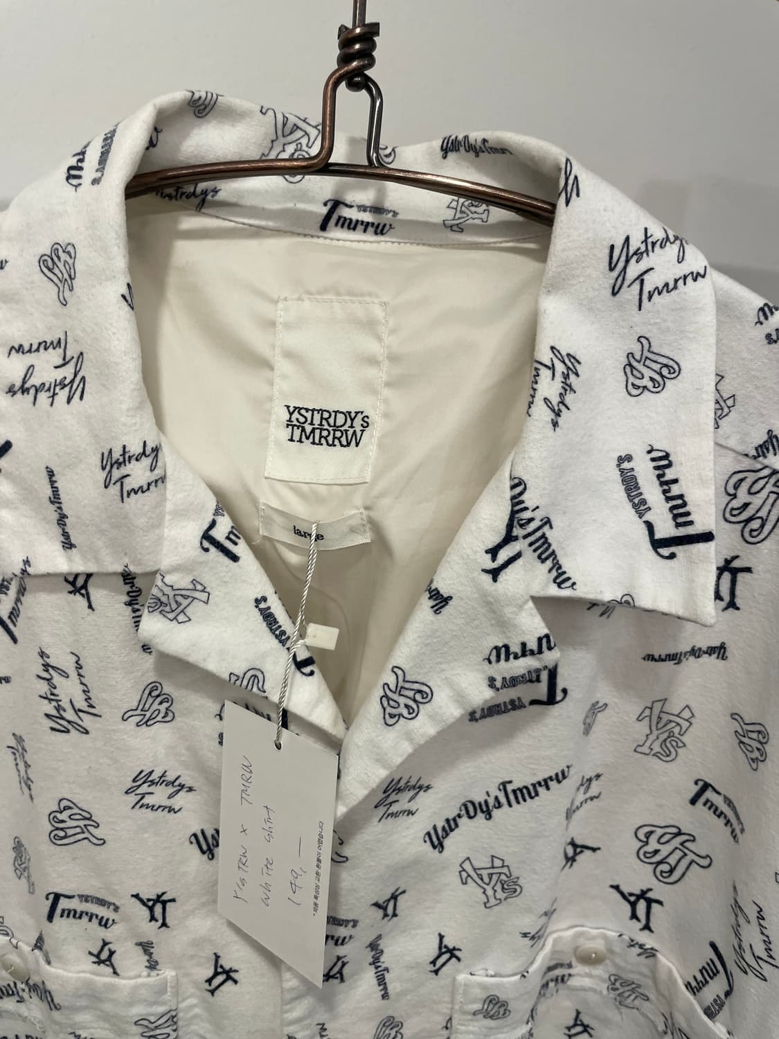 ystrdy's x tmrrw white shirt 상품이미지2