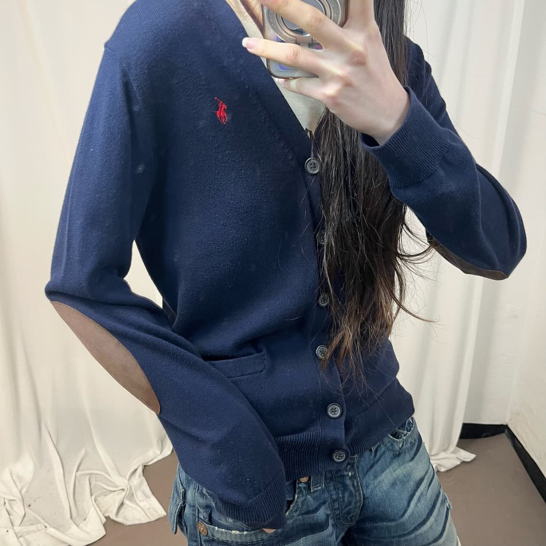 Polo Ralph Lauren navy cardigan 상품이미지3