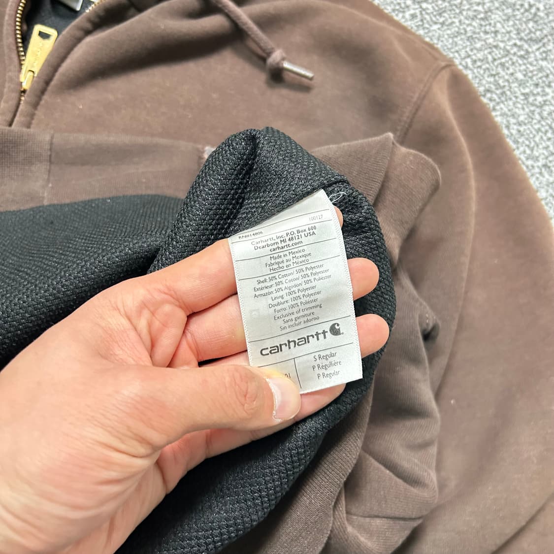 칼하트(Carhartt) 써멀후드집업 브라운 상품이미지6