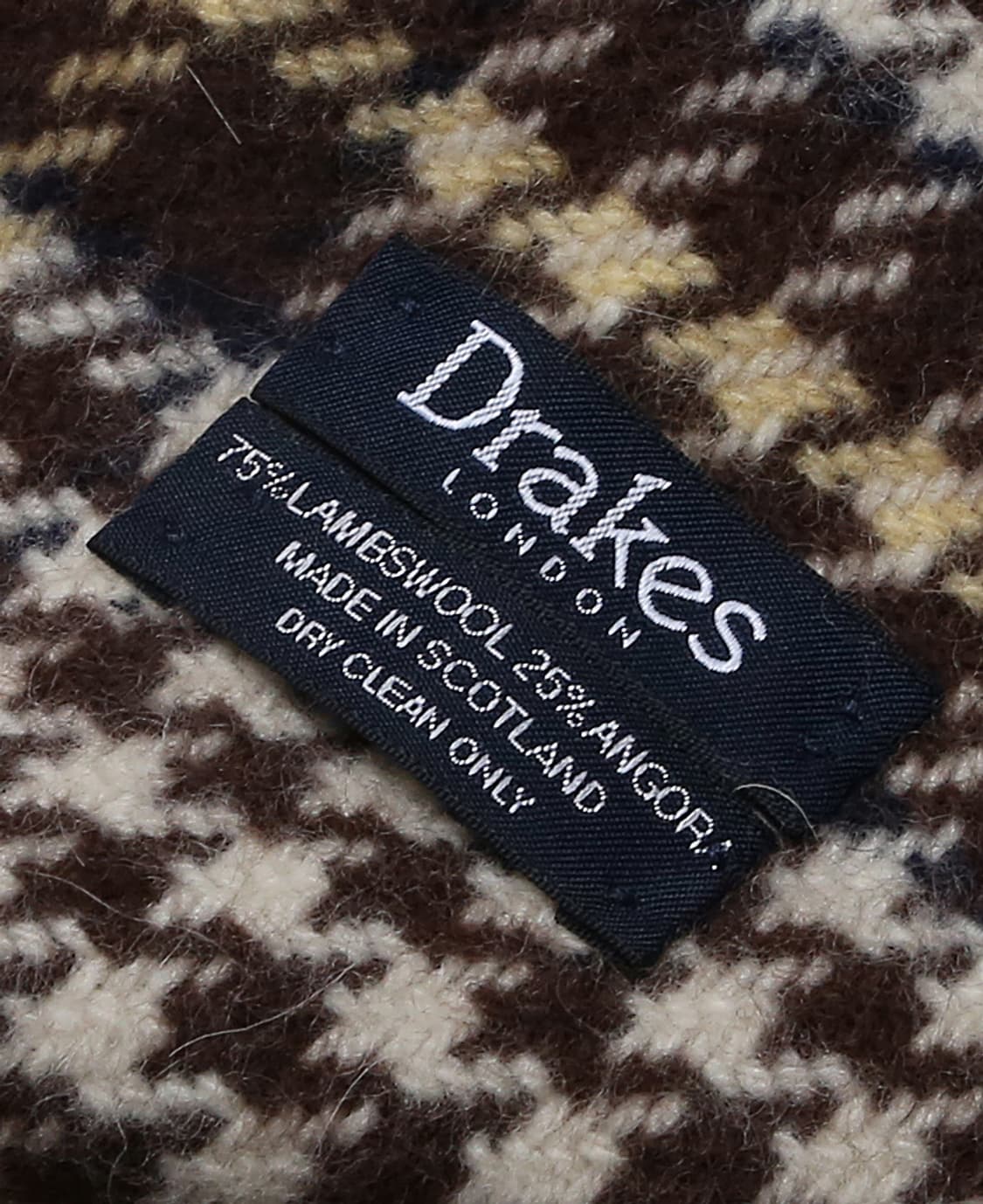 드레익스 [Drake's] 하운드투스 브라운 체크 스코틀랜드 머플러 상품이미지3