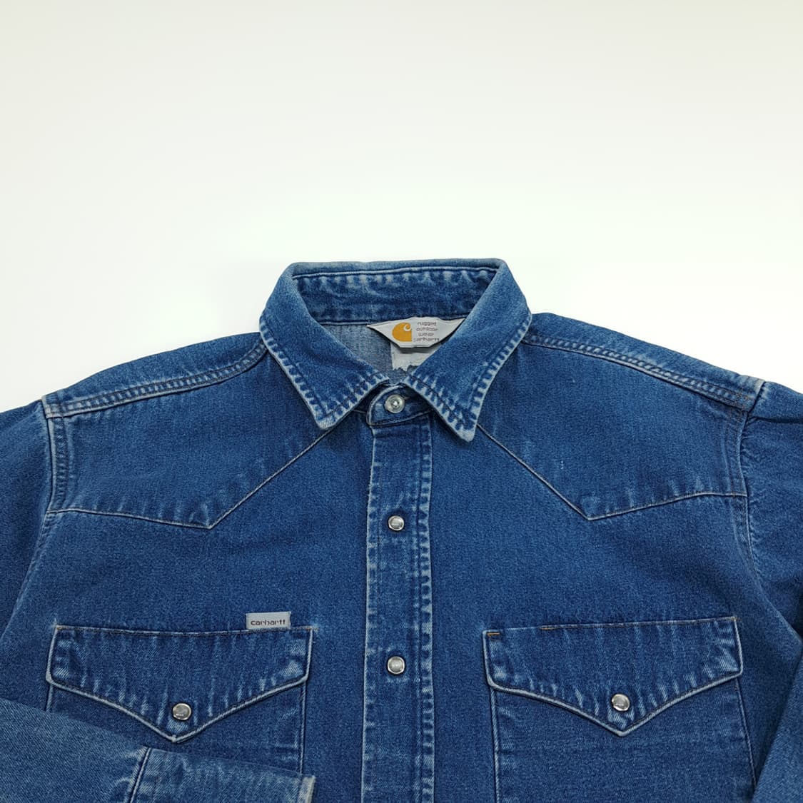 CN672 XL 칼하트 데님 긴팔 웨스턴 셔츠 남방 상품이미지3