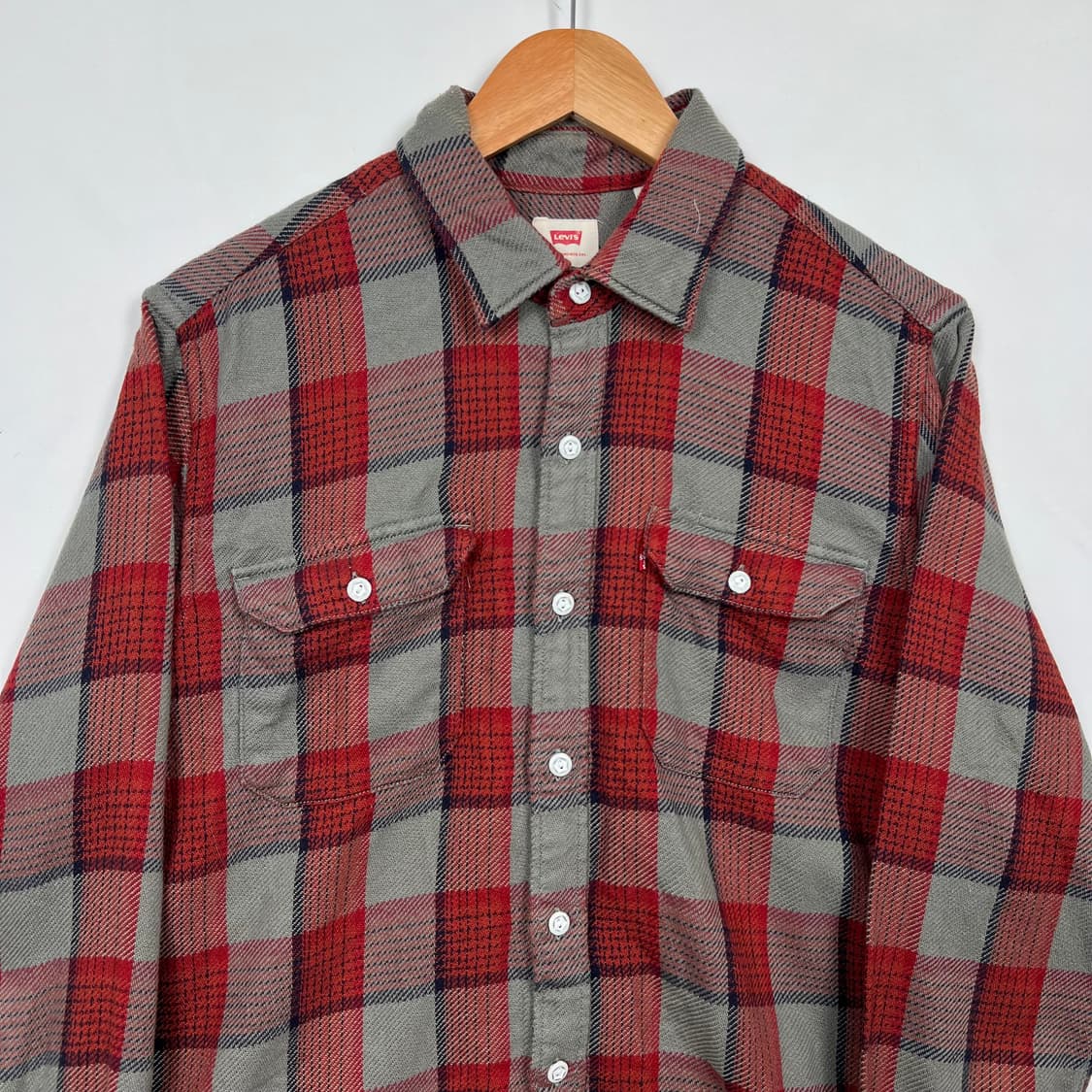 Levis 리바이스 워크 투 포켓 플란넬 체크 셔츠 상품이미지2