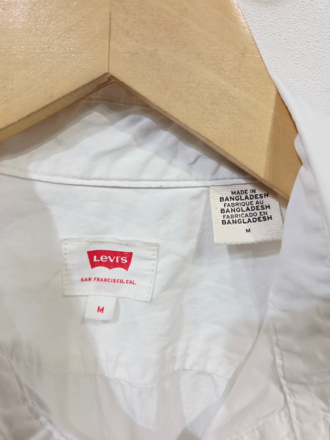 리바이스(Levi's) 화이트 솔리드 셔츠_M 상품이미지8