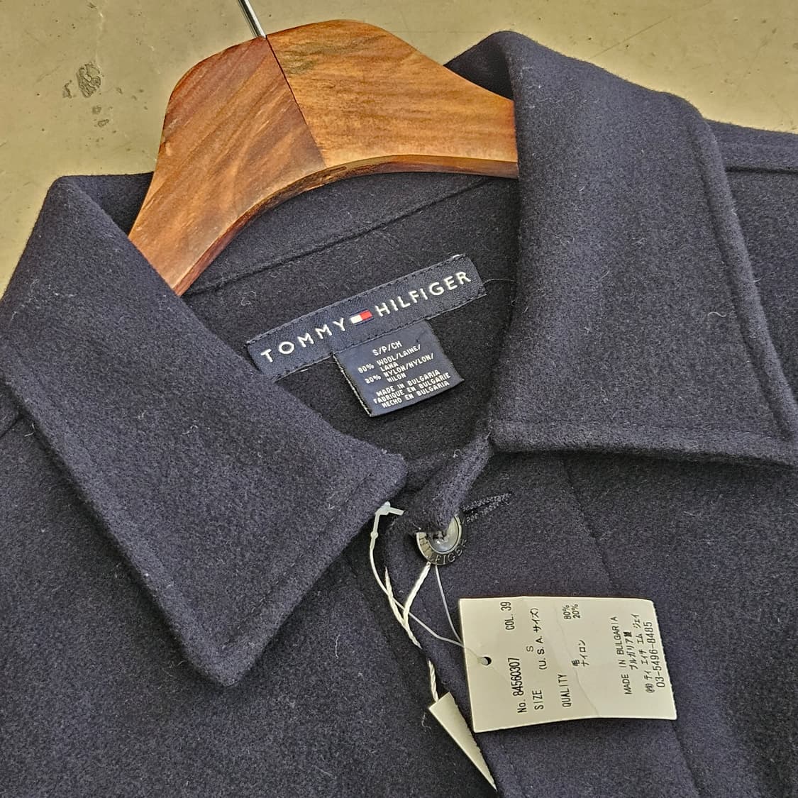 TOMMY HILFIGER 타미힐피거 울자켓 네이비색 L~XL 상품이미지3