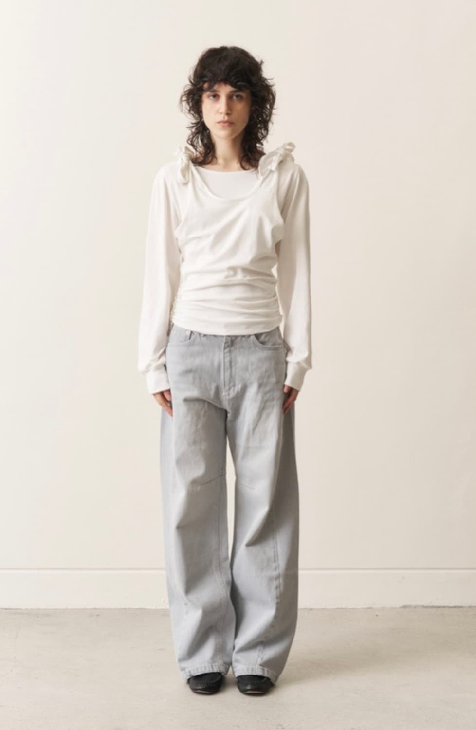 오들리워크샵 데님 바지 Wide Jeans, Debris 상품이미지2