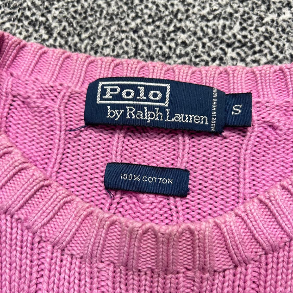 폴로 (POLO RalphLauren)핑크 케이블 니트 상품이미지4