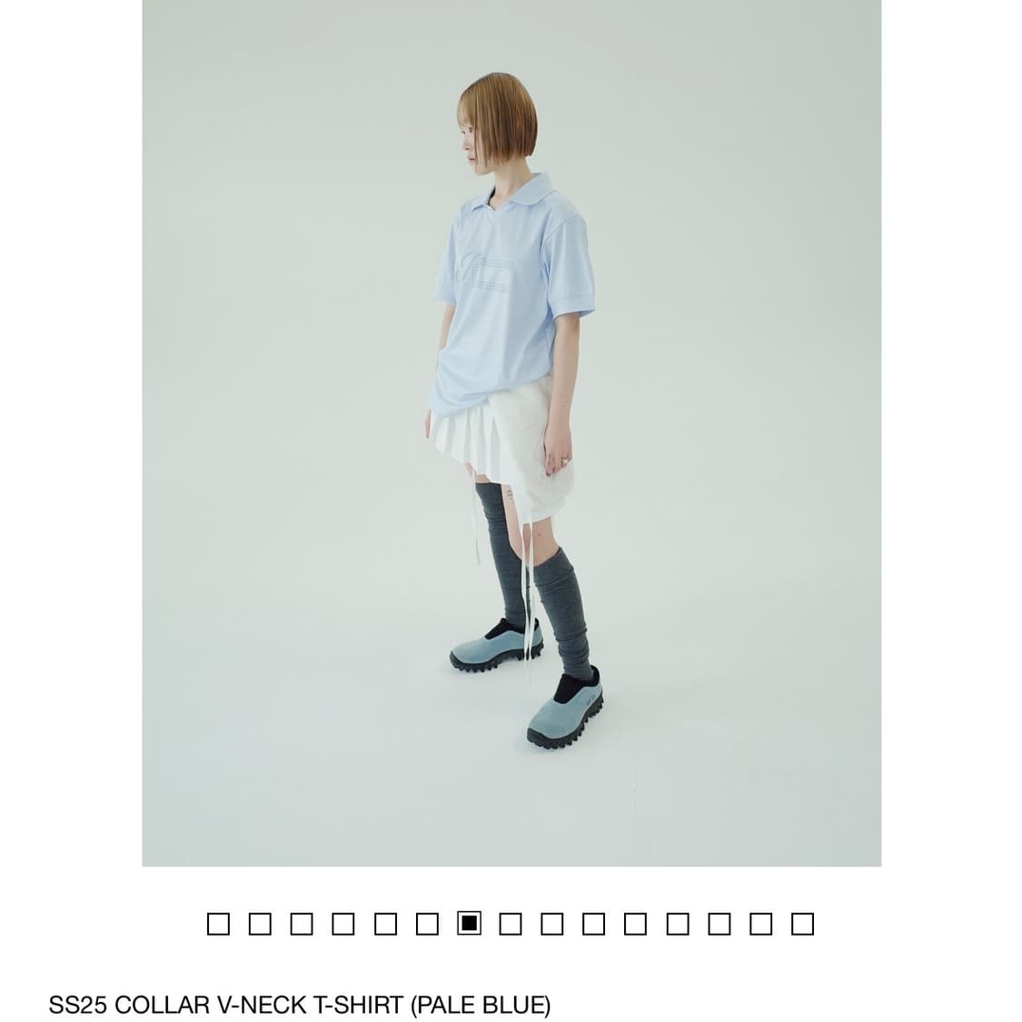 지초이 COLLAR V-NECK T-SHIRT 상품이미지4