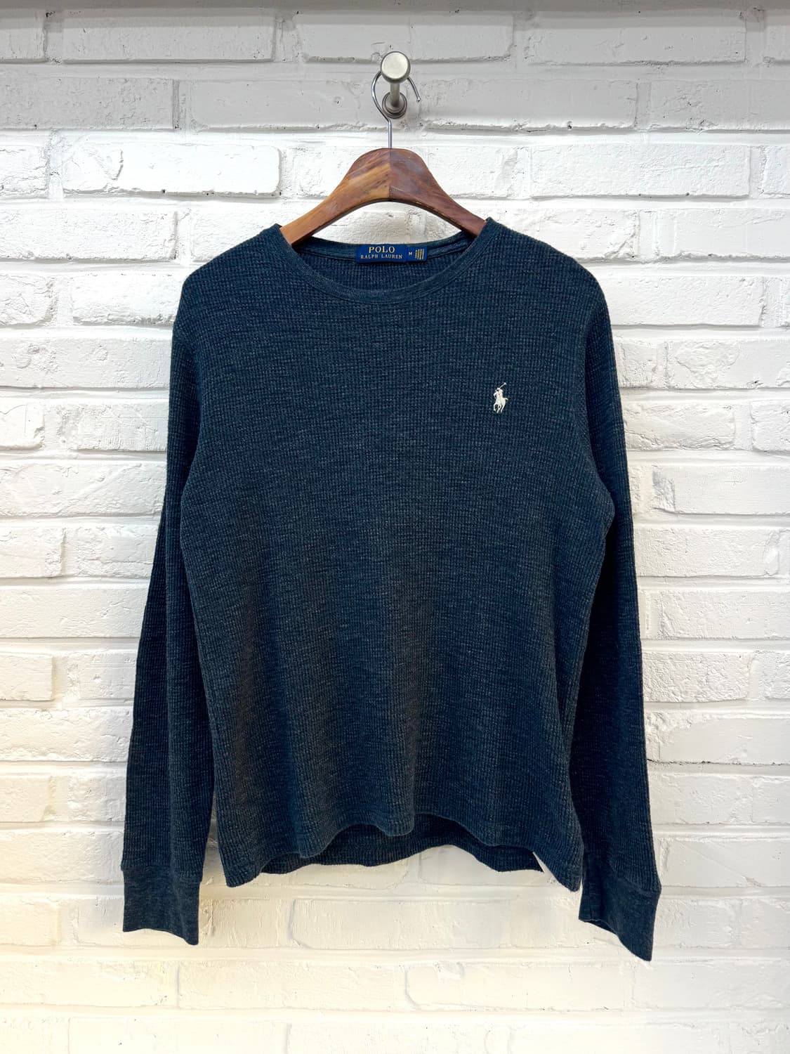 폴로 블루 와플니트 상품이미지3