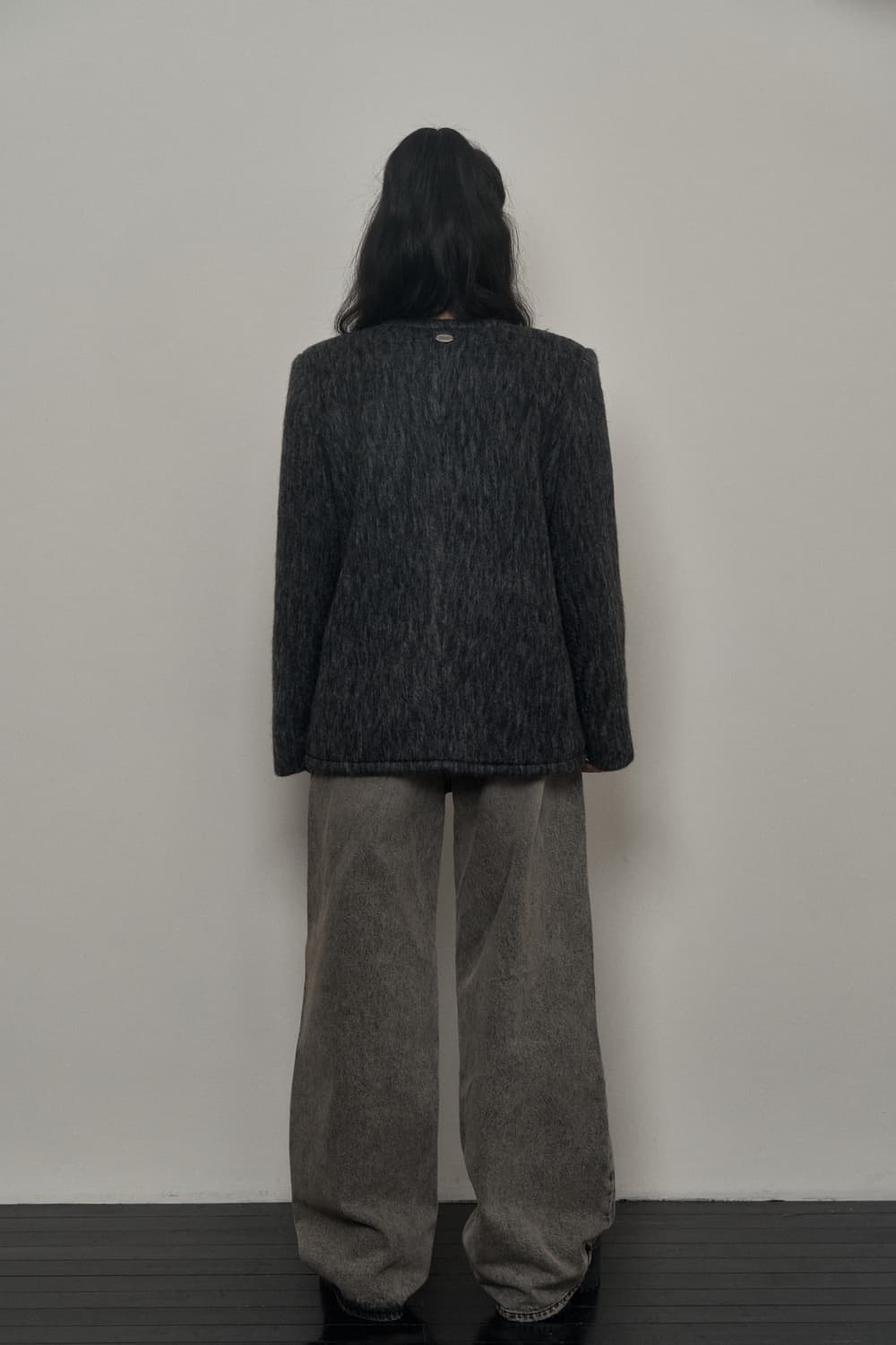 [카키포인트] Antique Wool Jacket - charcoal 상품이미지3