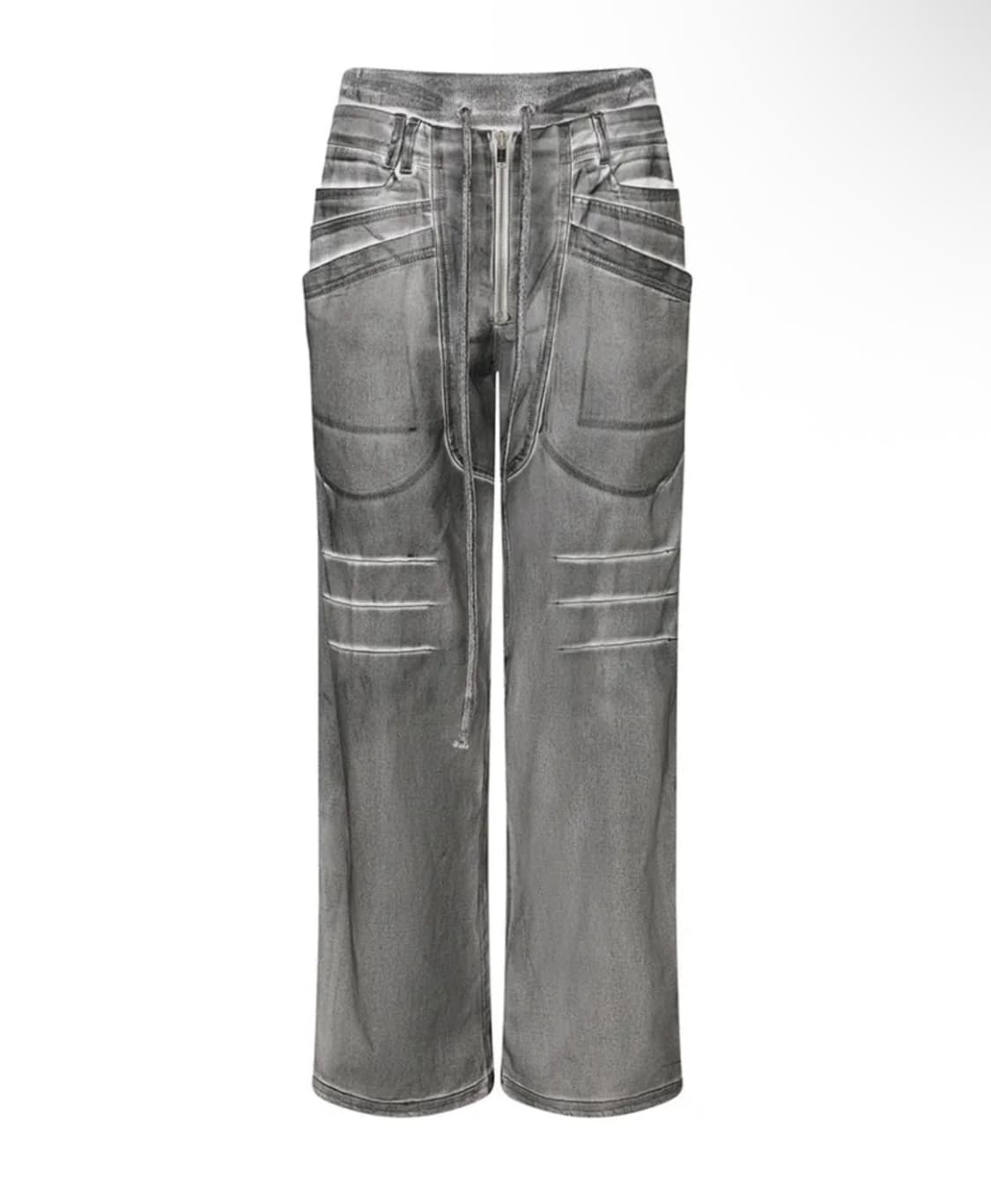 OVERLAP PINTUCK PANTS (UNISEX) DIRTY WHI 상품이미지1