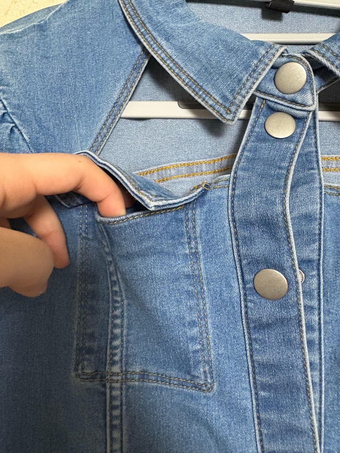 H&M 백설공주 퍼프 데님 미니원피스 M 상품이미지3