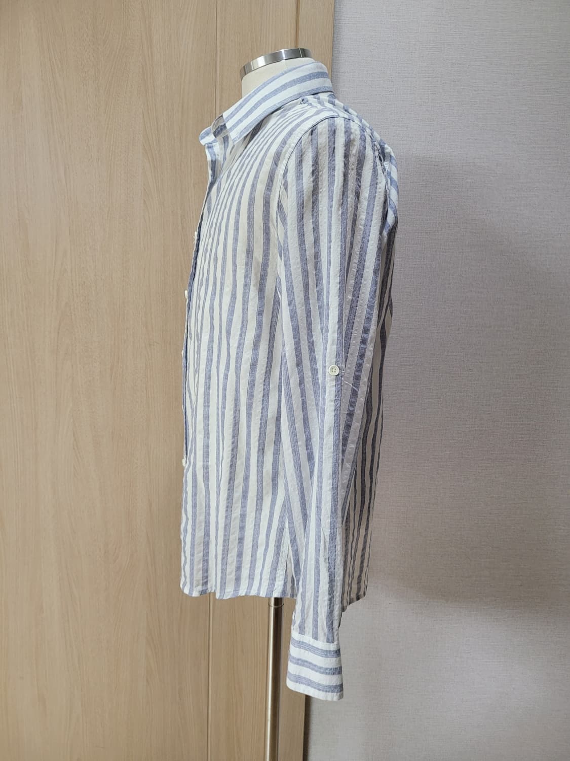 잭앤질 Jack&Jill 남자 스트라이프 셔츠 100 스카이블루 상품이미지5