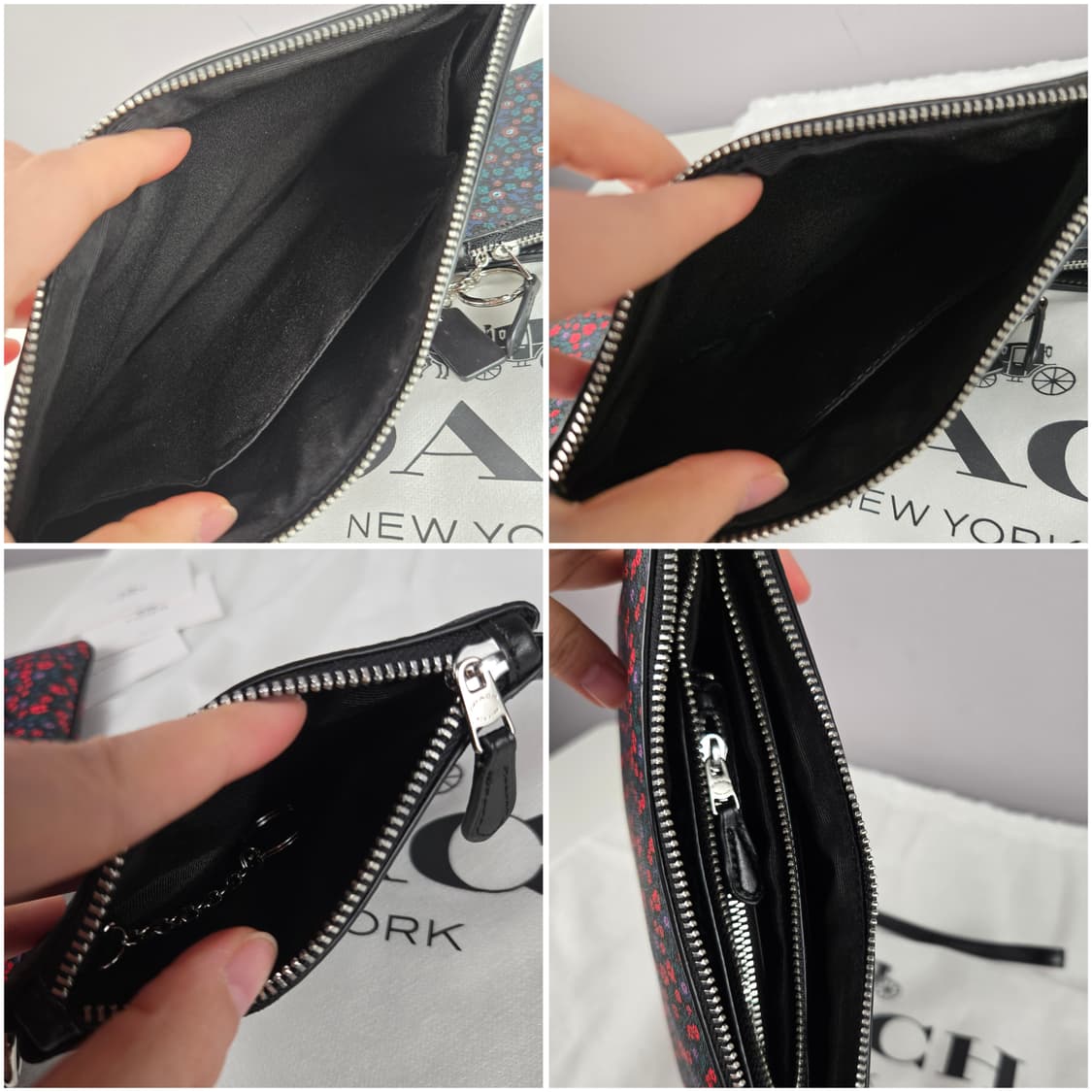 COACH 코치 트리오 파우치 플라워 트리플 잔꽃 클러치 세트 상품이미지9