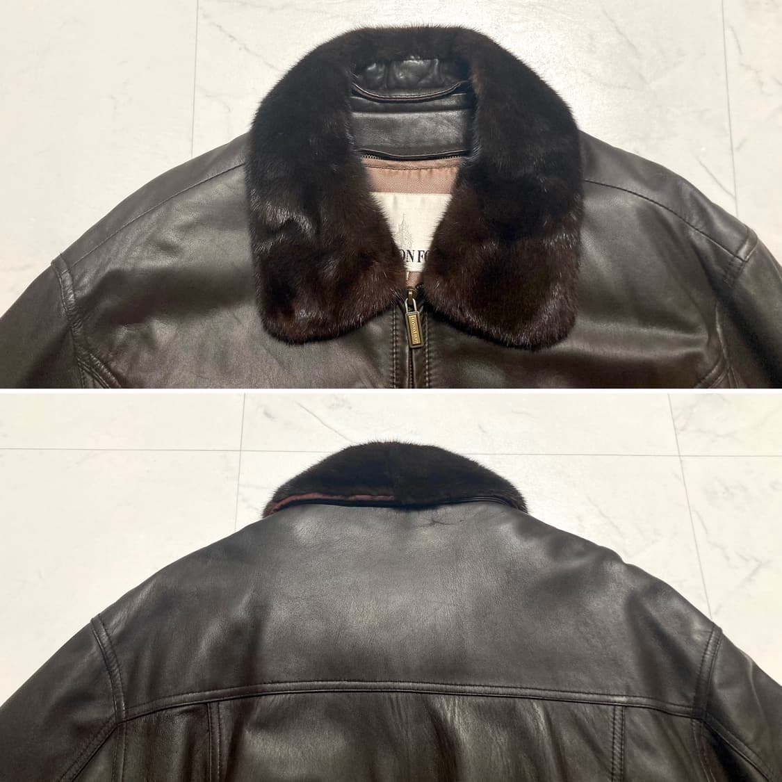 00s 런던포그 구스 내피 양가죽 봄버 자켓 105 상품이미지4