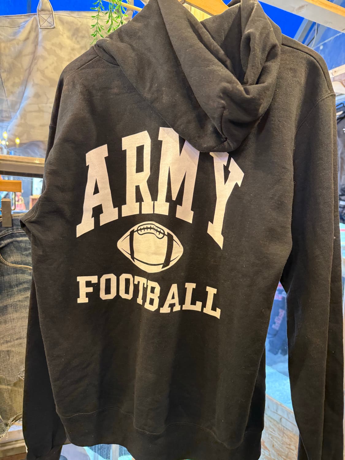 챔피온 아미 풋볼 백프린팅 후드티 블랙 상품이미지4