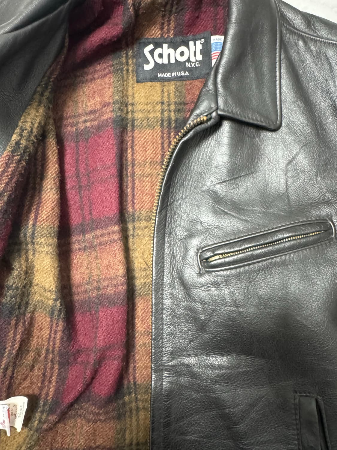 Schott made in usa leather jacket (38) 상품이미지3