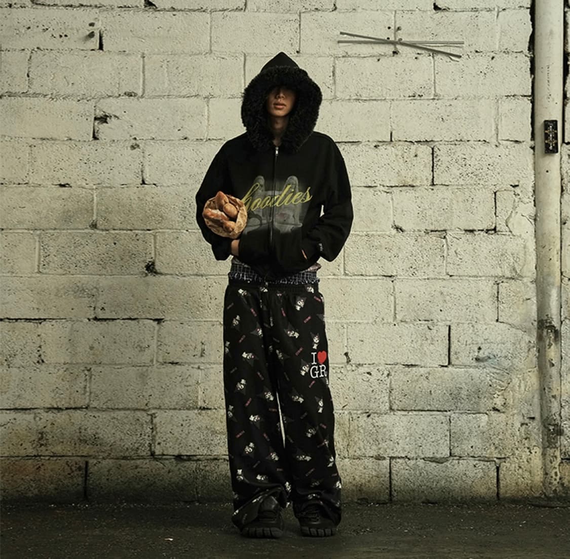 Grailz 그레일즈 트윈 퍼 후드집업 블랙(1) 상품이미지2