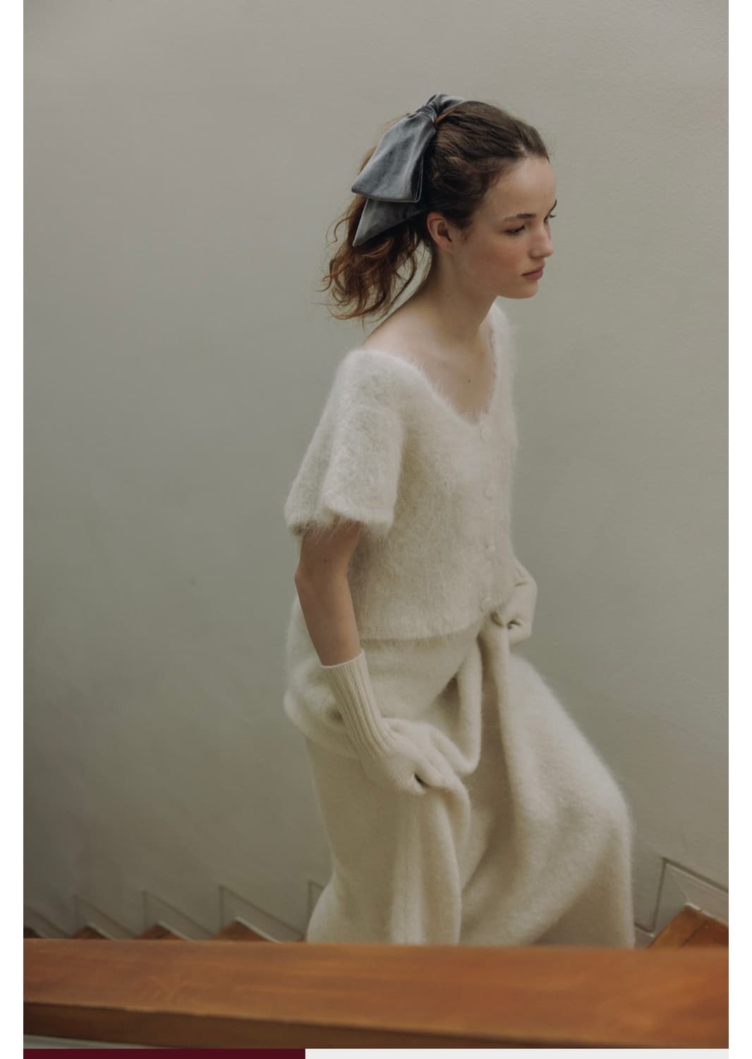 새상품) 파르벵 알파카 알토 헤이리 숏 슬리브 니트 가디건 상품이미지7