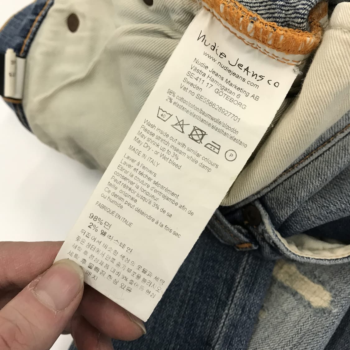 누디진 씬핀 broken lights 청바지 [33x32] 상품이미지8