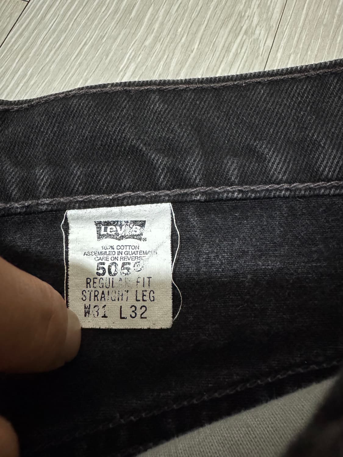 90’s 리바이스 505 흑청 데님 팬츠 상품이미지5