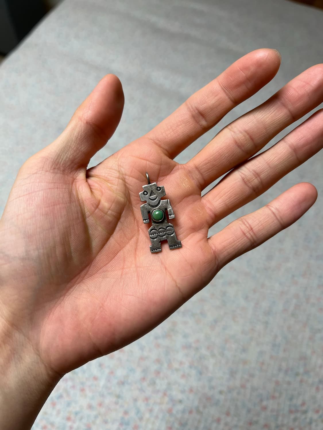 1900s 빈티지 나바호 네이티브아메리카 카치나 그린 터키석 펜던트 상품이미지1